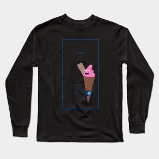 Scream for 'Ice Cram' Pink Soft Serve Angst Artwork Long Sleeve T-Shirt